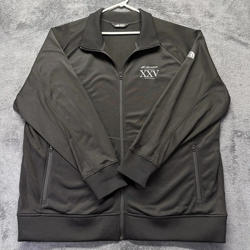 The North Face Skyline Jacket Mens 3XL Black Full Zip Fleece Hiking Stretch